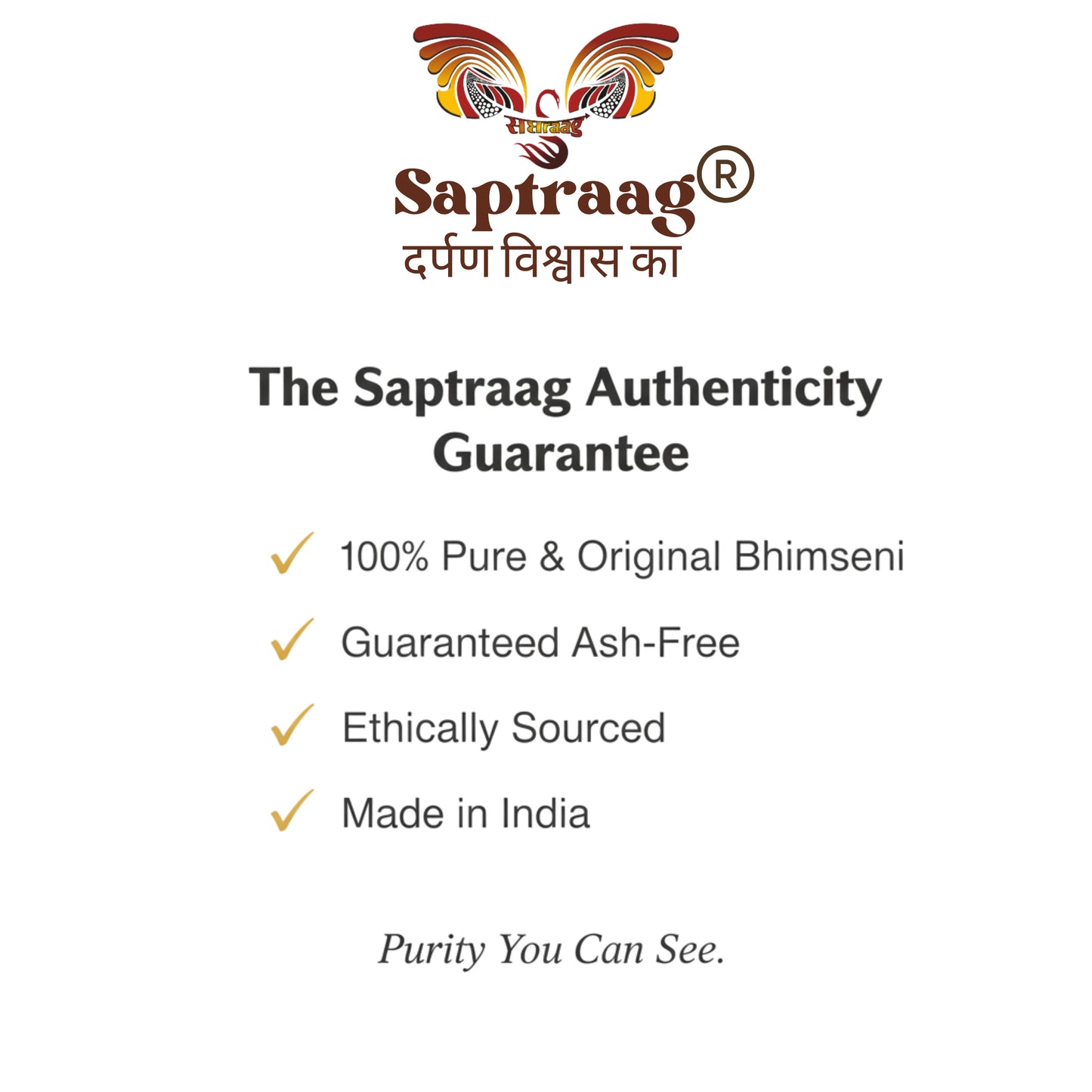 Saptraag 100% Pure Bhimseni Camphor (100g Jar) | Ash-Free & Food Grade