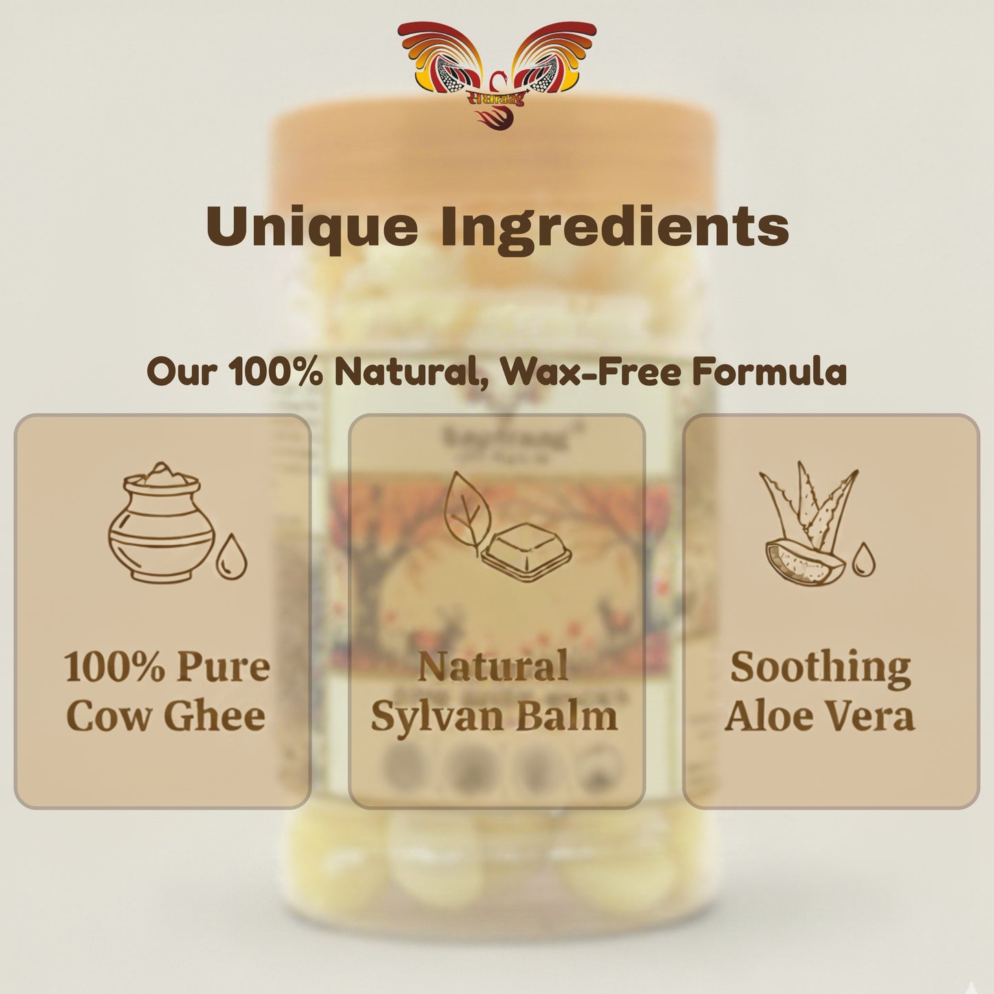 Saptraag 100% Pure Cow Ghee Batti (100 Pcs) | 100% Wax-Free & Soot-Free | Ready to Light Diya Wicks